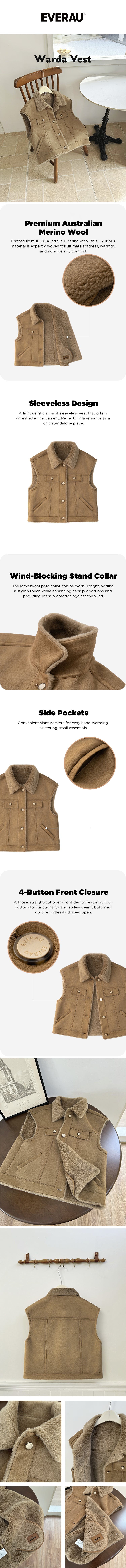 EVERAU® Fluffy  Sleeveless Vest Warda