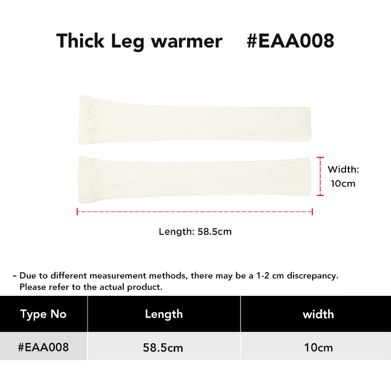 EVERAU® Women Stretchy Ribbed Knit Thick Leg Warmers size chart