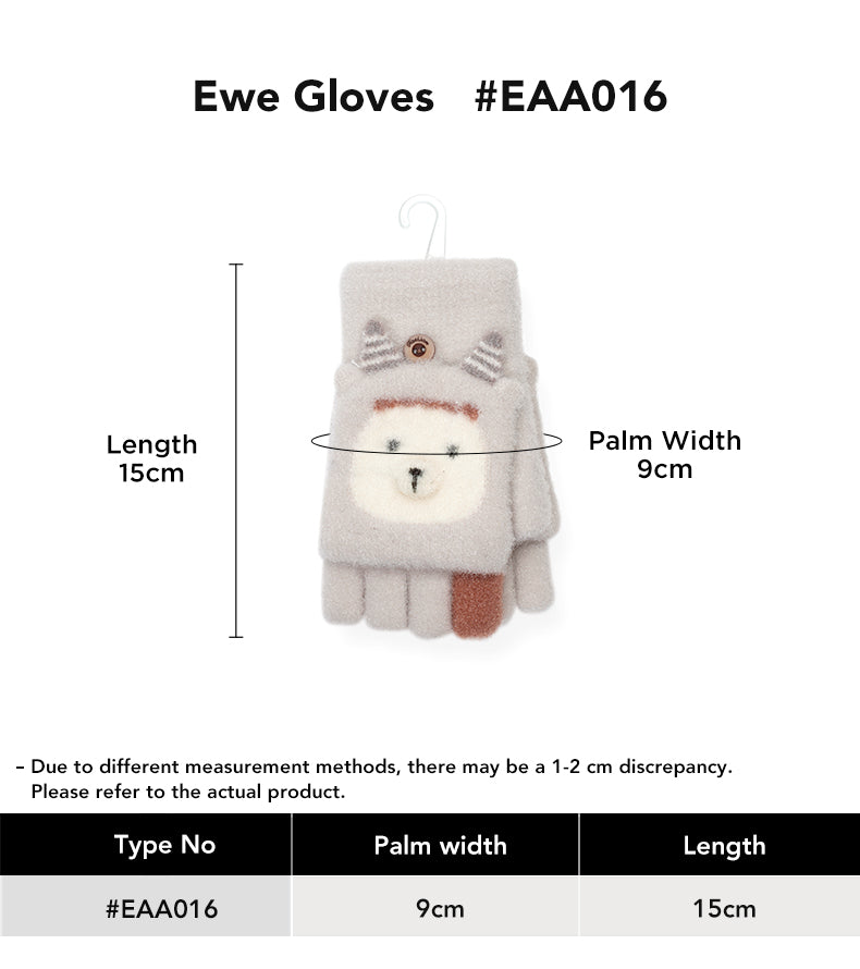 EVERAU® Fingerless Gloves Ewe size chart