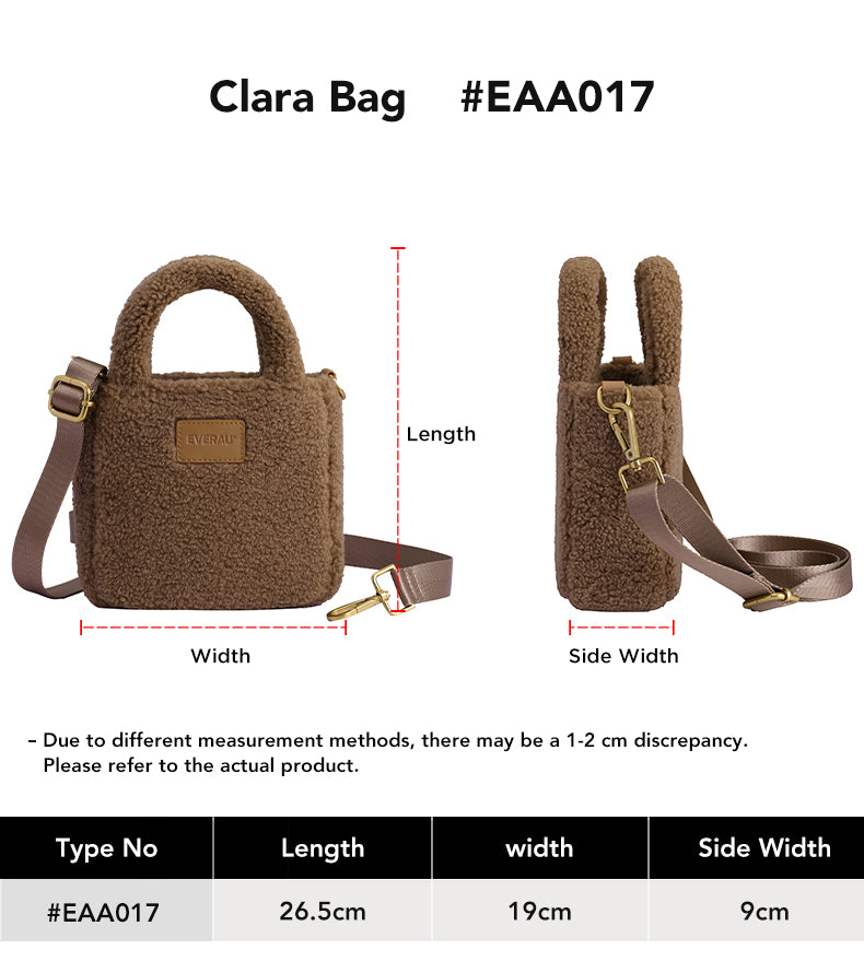 EVERAU® Women Bag Clara size chart
