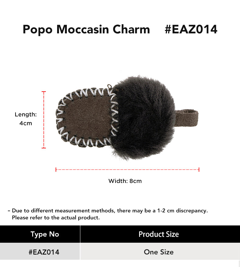 EVERAU® UGG Slippers  Popo Moccasin Keyrings size chart