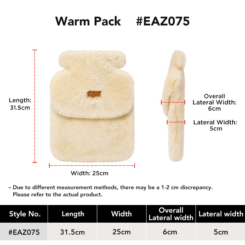 EVERAU® Wool Warm Pack size chart
