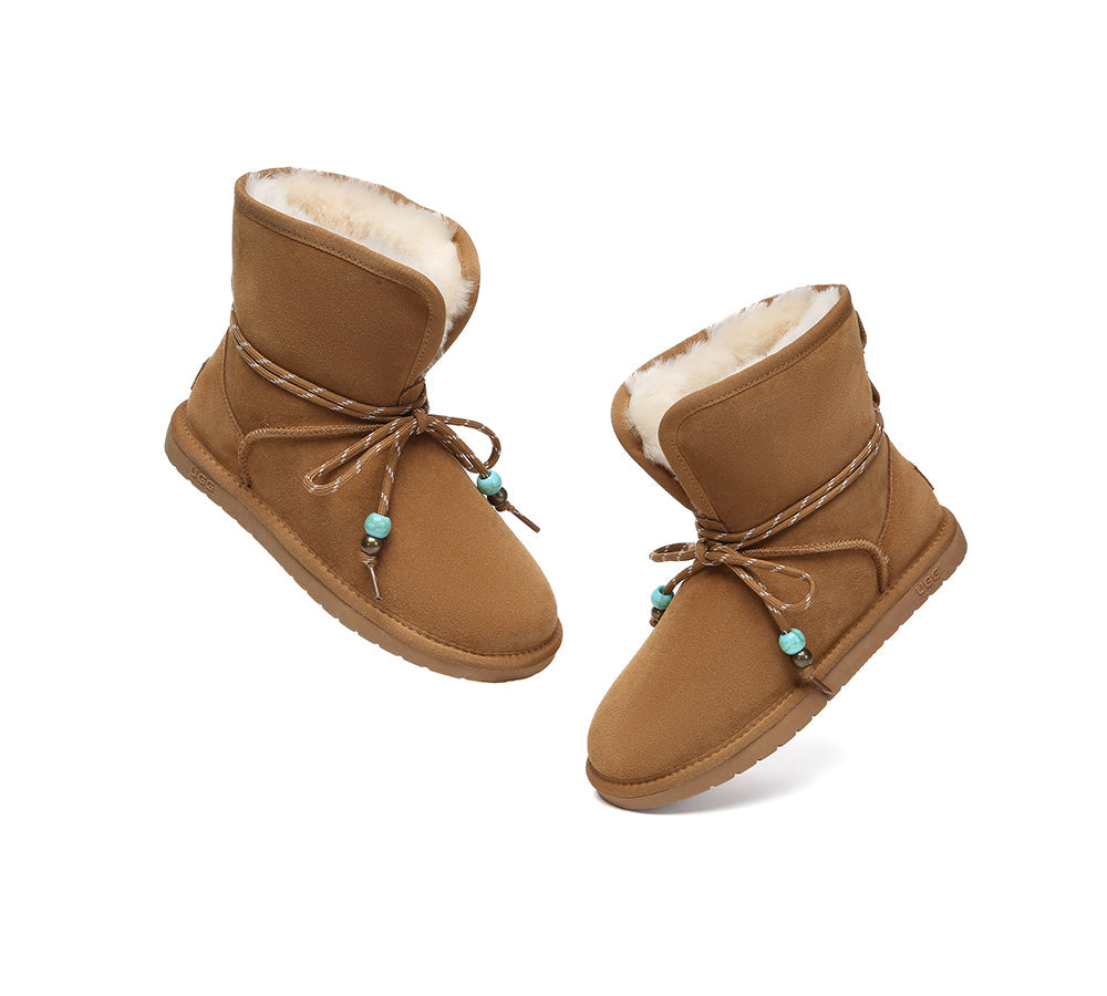 AUSTRALIAN SHEPHERD® UGG Women Sheepskin Wool Lace Up Fashion Boots Carlos UGG AUSTRALIAN SHEPHERD
