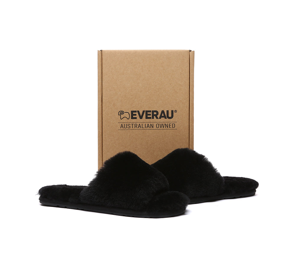 EVERAU® UGG Women Fluffy Slides Nala