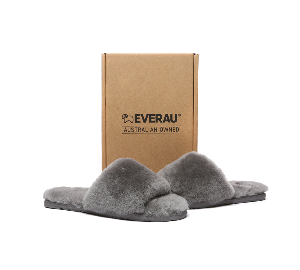 EVERAU® UGG Women Fluffy Slides Nala