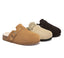 EVERAU® UGG Slippers Sheepskin Wool Adjustable Strap Clog Hazco