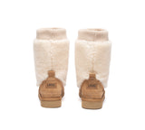 AUSTRALIAN SHEPHERD® UGG Boots Women Sheepskin Wool Collar Short Millen UGG AUSTRALIAN SHEPHERD