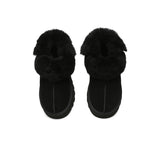 AUSTRALIAN SHEPHERD® 3-Way Style UGG Slippers Women Removable Wool Strap Slingback Chunky Platform Muna