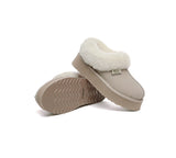 UGG EVERAU® UGG Slippers Women Sheepskin Wool Collar Ankle Platform Gabri