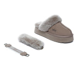 AUSTRALIAN SHEPHERD® UGG Slippers Women Removable Wool Strap Slingback Platform Musa