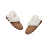 AUSTRALIAN SHEPHERD® UGG Slippers Women Removable Wool Fluffy Strap Slingback Waffle - UGG EXPRESS