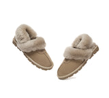 AUSTRALIAN SHEPHERD® UGG Slippers Women Removable Wool Fluffy Strap Slingback Waffle - UGG EXPRESS