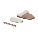 AUSTRALIAN SHEPHERD® UGG Slippers Women Removable Wool Fluffy Strap Slingback Waffle - UGG EXPRESS