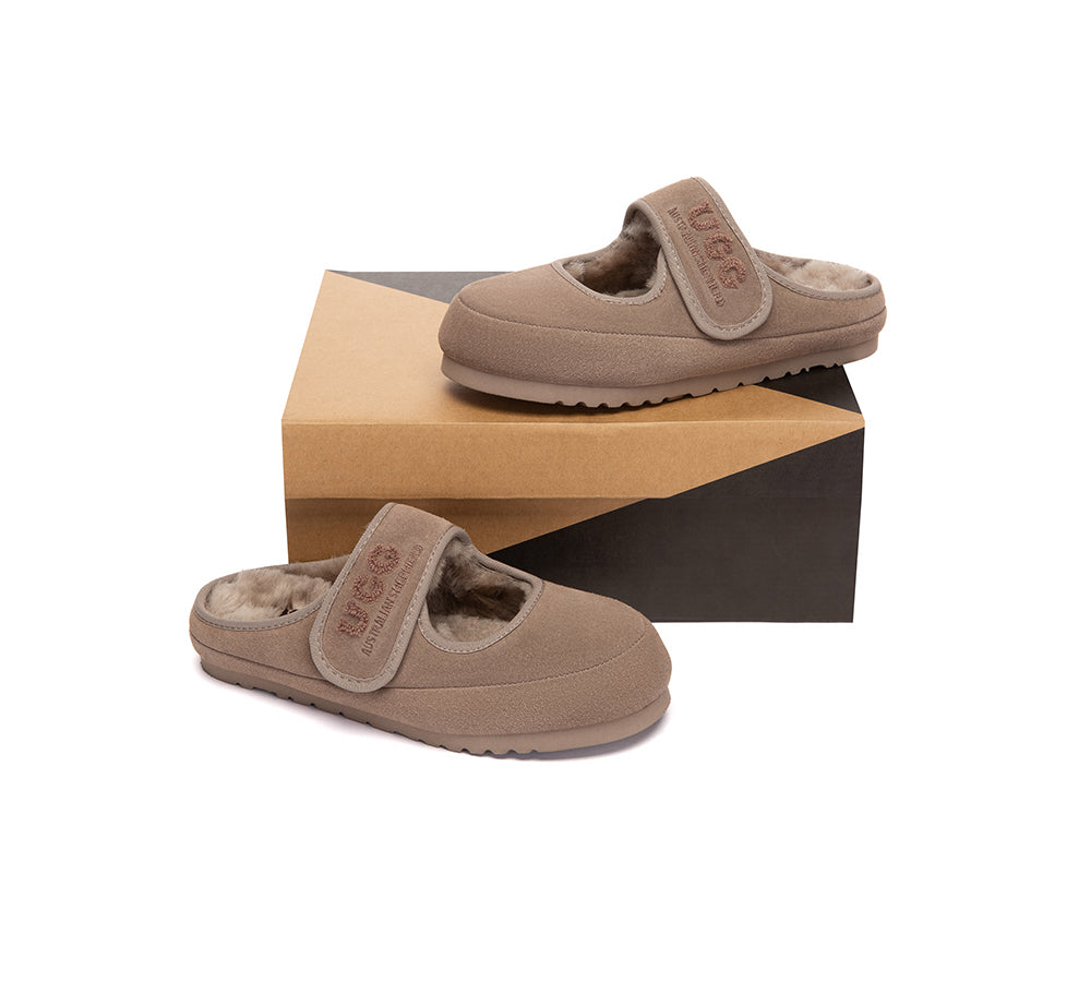 AUSTRALIAN SHEPHERD® UGG Slippers Sheepskin Wool Adjustable Strap Mary Jane Velly UGG AUSTRALIAN SHEPHERD