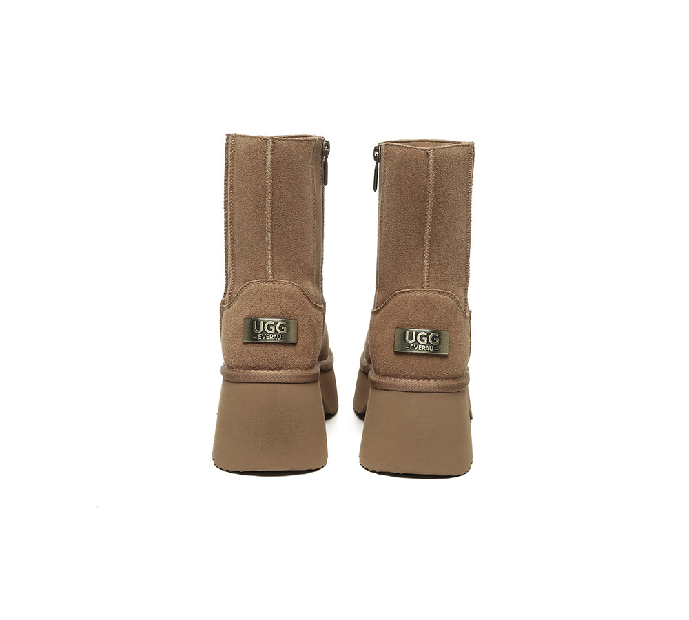 UGG EVERAU® UGG Boots Short Zipper Chunky Platform Yuana