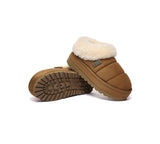 UGG EVERAU® UGG Slippers Women Sheepskin Wool Collar Ankle Platform Ulrika - UGG EXPRESS