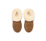 UGG EVERAU® UGG Slippers Women Sheepskin Wool Collar Ankle Platform Ulrika - UGG EXPRESS