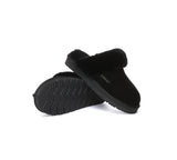 EVERAU® UGG Slippers Sheepskin Wool Suede Scuff Muffin - UGG EXPRESS