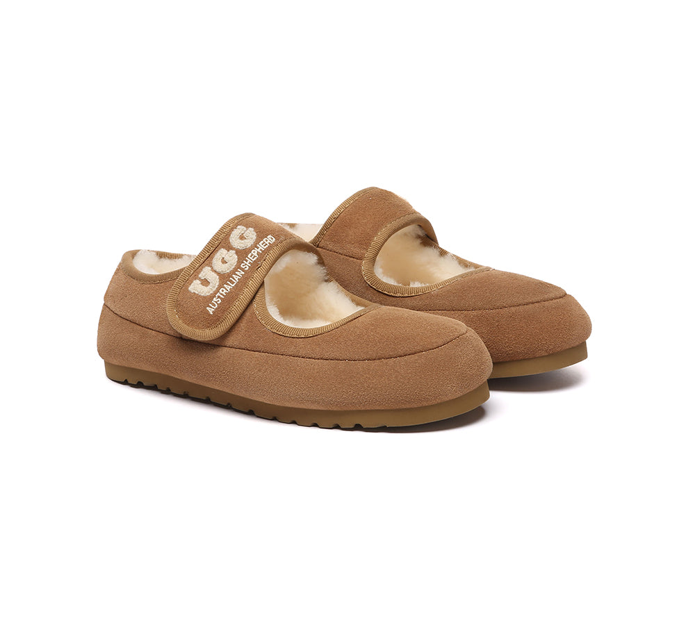AUSTRALIAN SHEPHERD® UGG Slippers Sheepskin Wool Adjustable Strap Velvi UGG AUSTRALIAN SHEPHERD