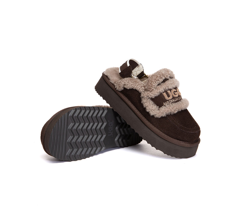 AUSTRALIAN SHEPHERD® 2-Way Style UGG Slippers Women Removable Strap Slingback Platform Rilee UGG AUSTRALIAN SHEPHERD