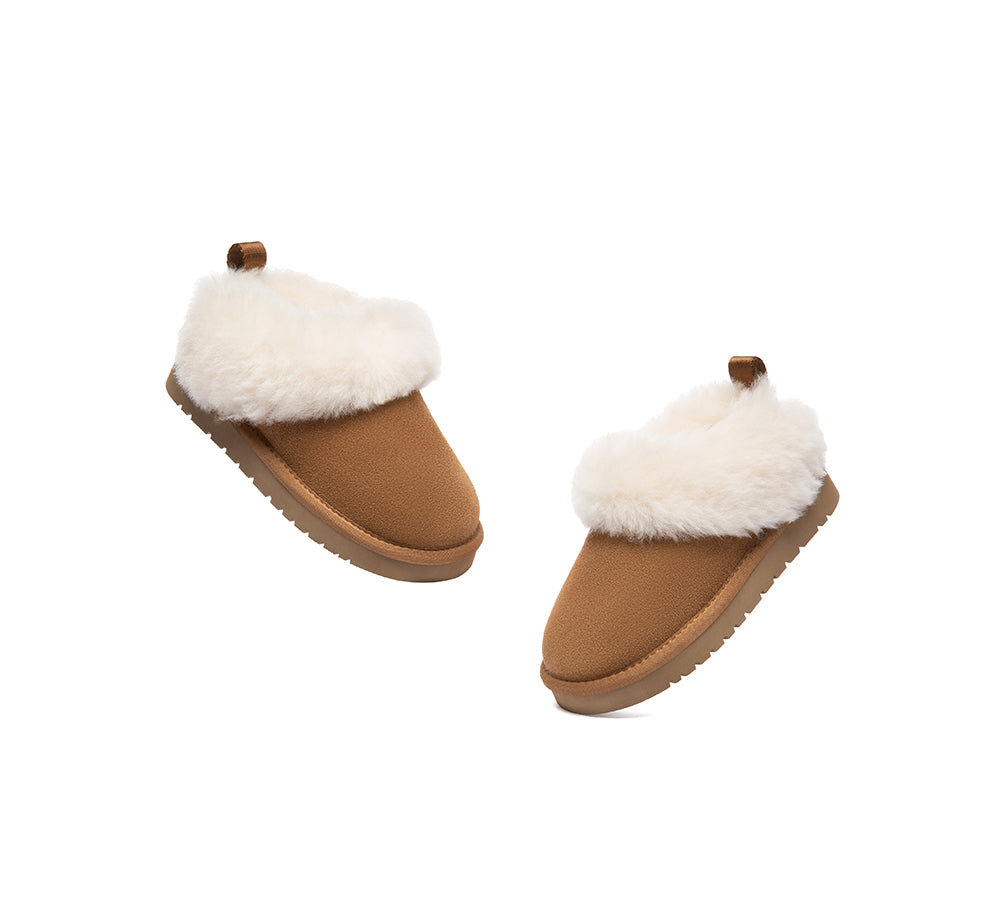 AUSTRALIAN SHEPHERD® UGG Slippers Kids Sheepskin Wool Collar Ankle Glacial UGG AUSTRALIAN SHEPHERD