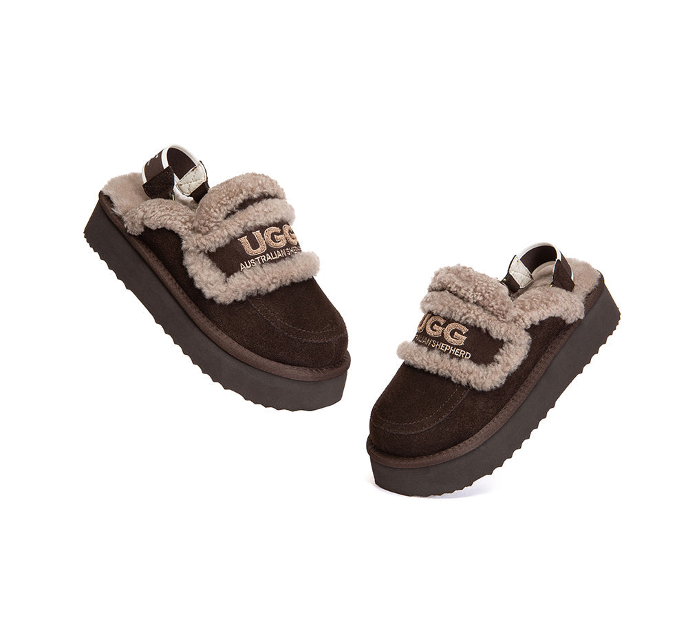 AUSTRALIAN SHEPHERD® 2-Way Style UGG Slippers Women Removable Strap Slingback Platform Rilee UGG AUSTRALIAN SHEPHERD