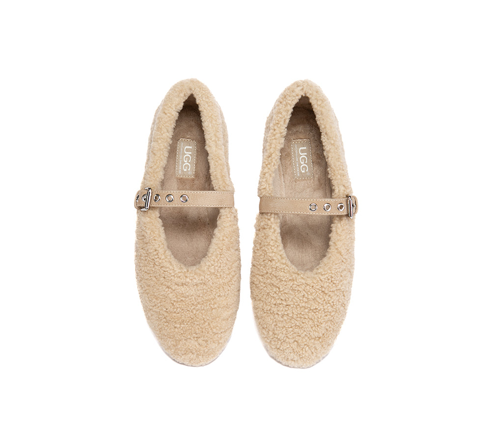 AUSTRALIAN SHEPHERD® Women UGG Slippers Bouclé Wool Melie Curl UGG AUSTRALIAN SHEPHERD