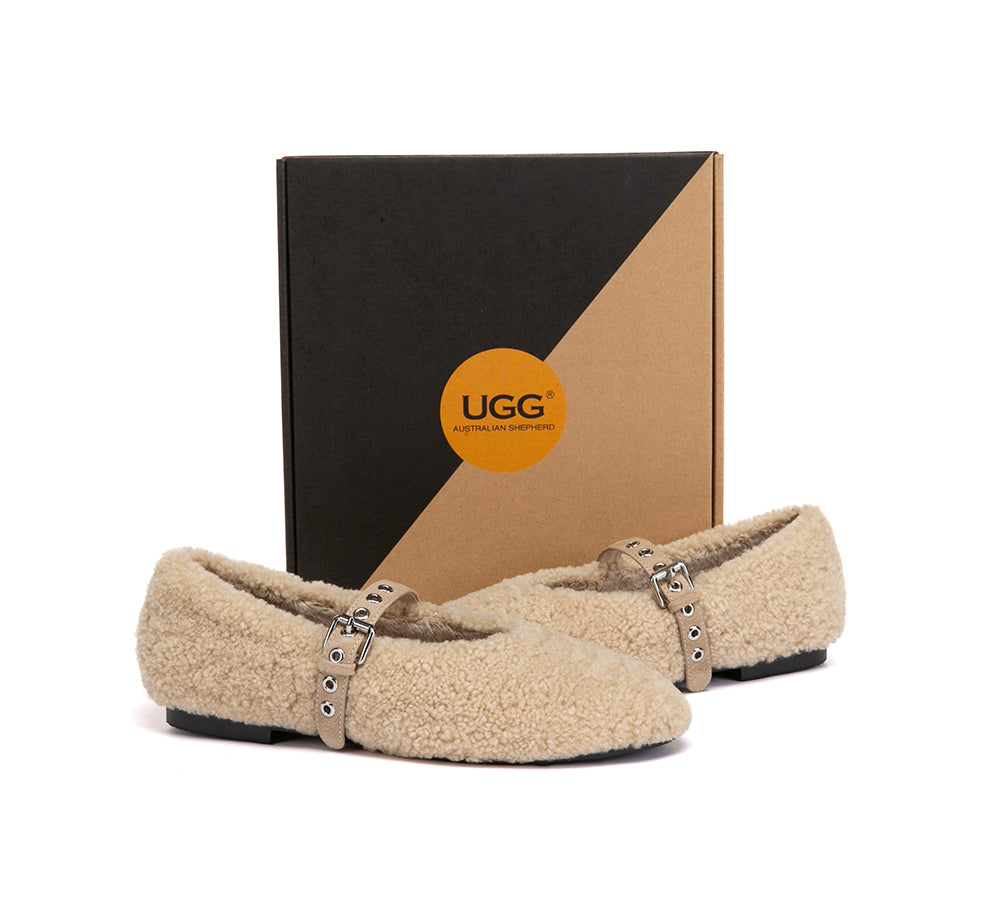 AUSTRALIAN SHEPHERD® Women UGG Slippers Bouclé Wool Melie Curl UGG AUSTRALIAN SHEPHERD