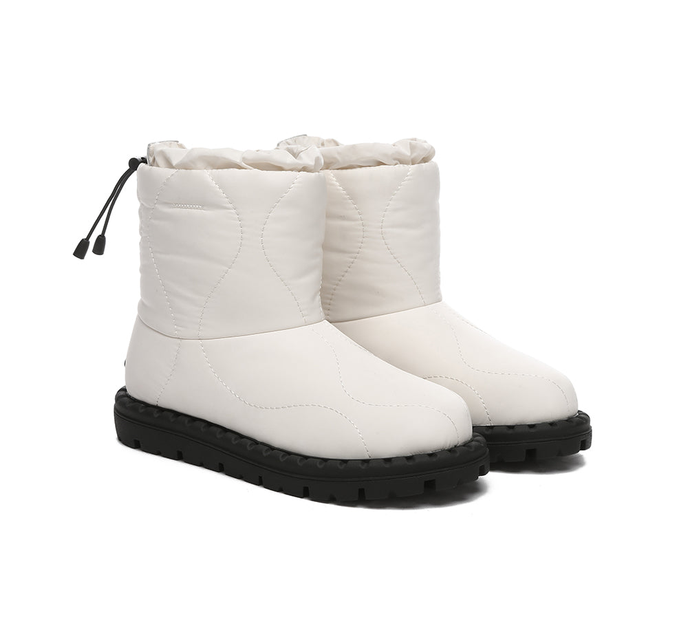 EVERAU® UGG Boots Women Sheepskin Wool Waterproof Drawstring Sonita - UGG EXPRESS