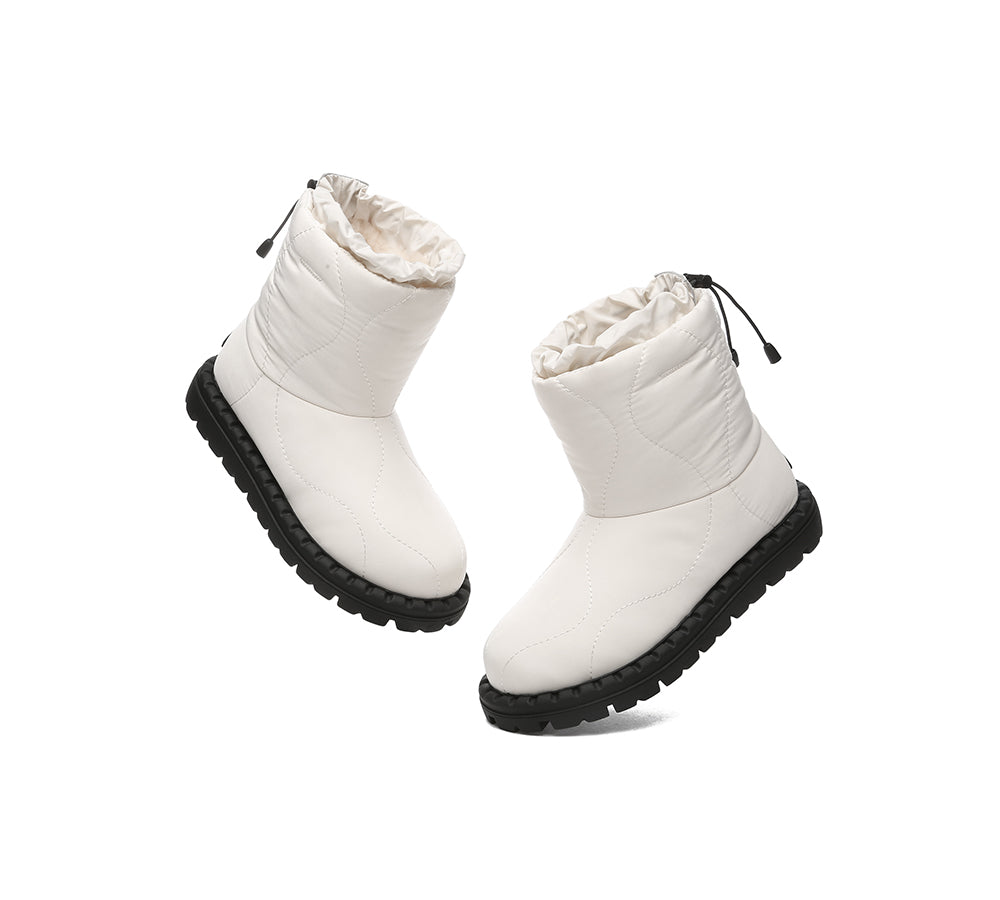EVERAU® UGG Boots Women Sheepskin Wool Waterproof Drawstring Sonita - UGG EXPRESS