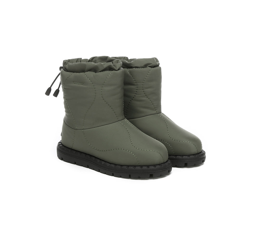 EVERAU® UGG Boots Kids Sheepskin Wool Waterproof Drawstring Sonita - UGG EXPRESS