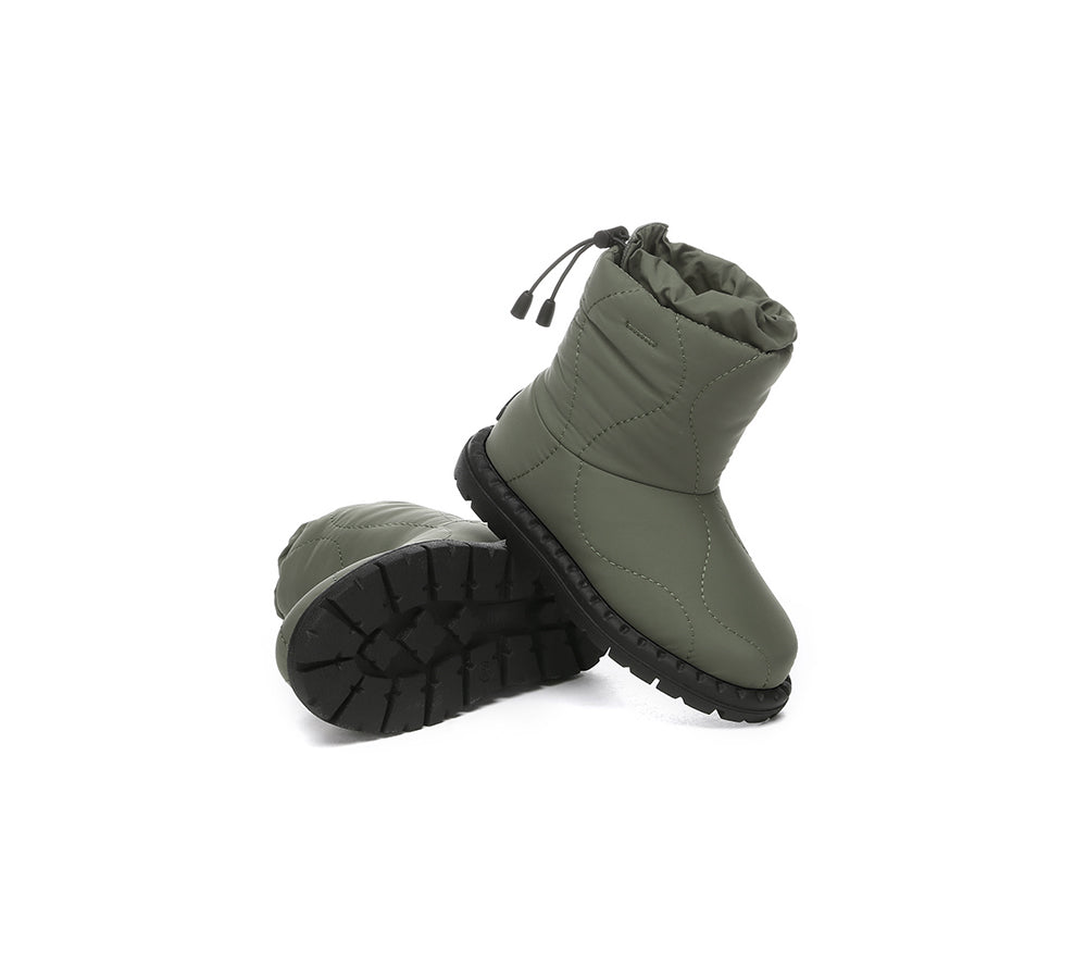 EVERAU® UGG Boots Kids Sheepskin Wool Waterproof Drawstring Sonita - UGG EXPRESS