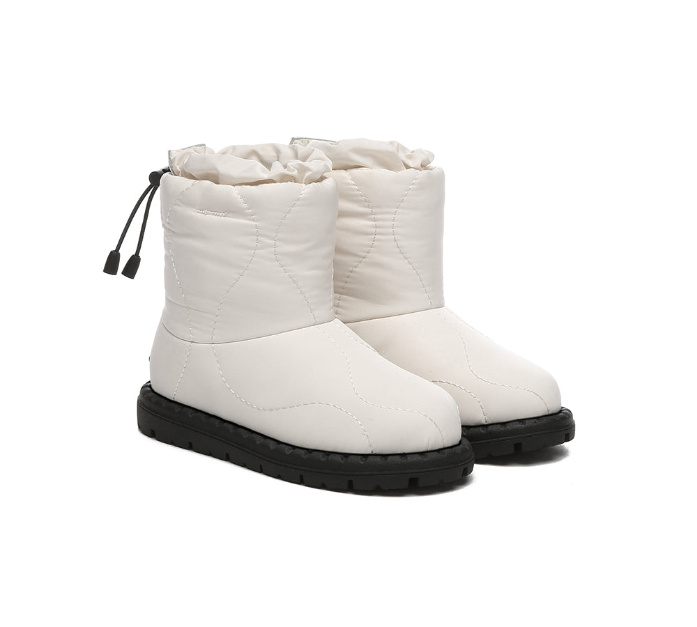EVERAU® UGG Boots Kids Sheepskin Wool Waterproof Drawstring Sonita - UGG EXPRESS