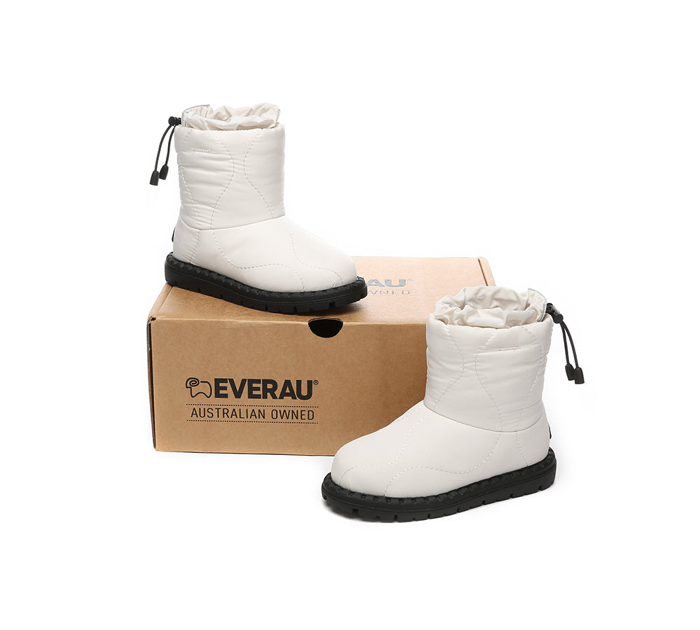 EVERAU® UGG Boots Kids Sheepskin Wool Waterproof Drawstring Sonita - UGG EXPRESS