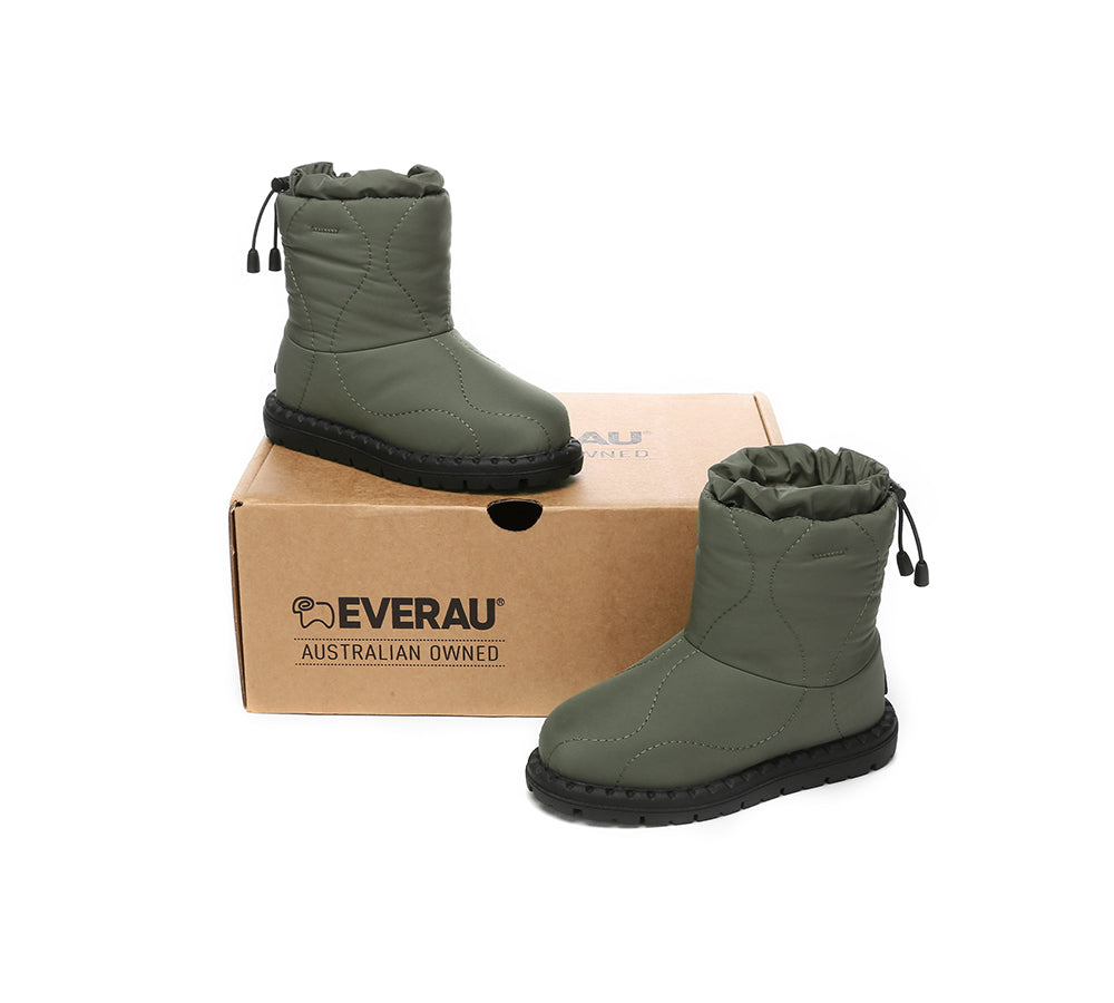 EVERAU® UGG Boots Kids Sheepskin Wool Waterproof Drawstring Sonita - UGG EXPRESS