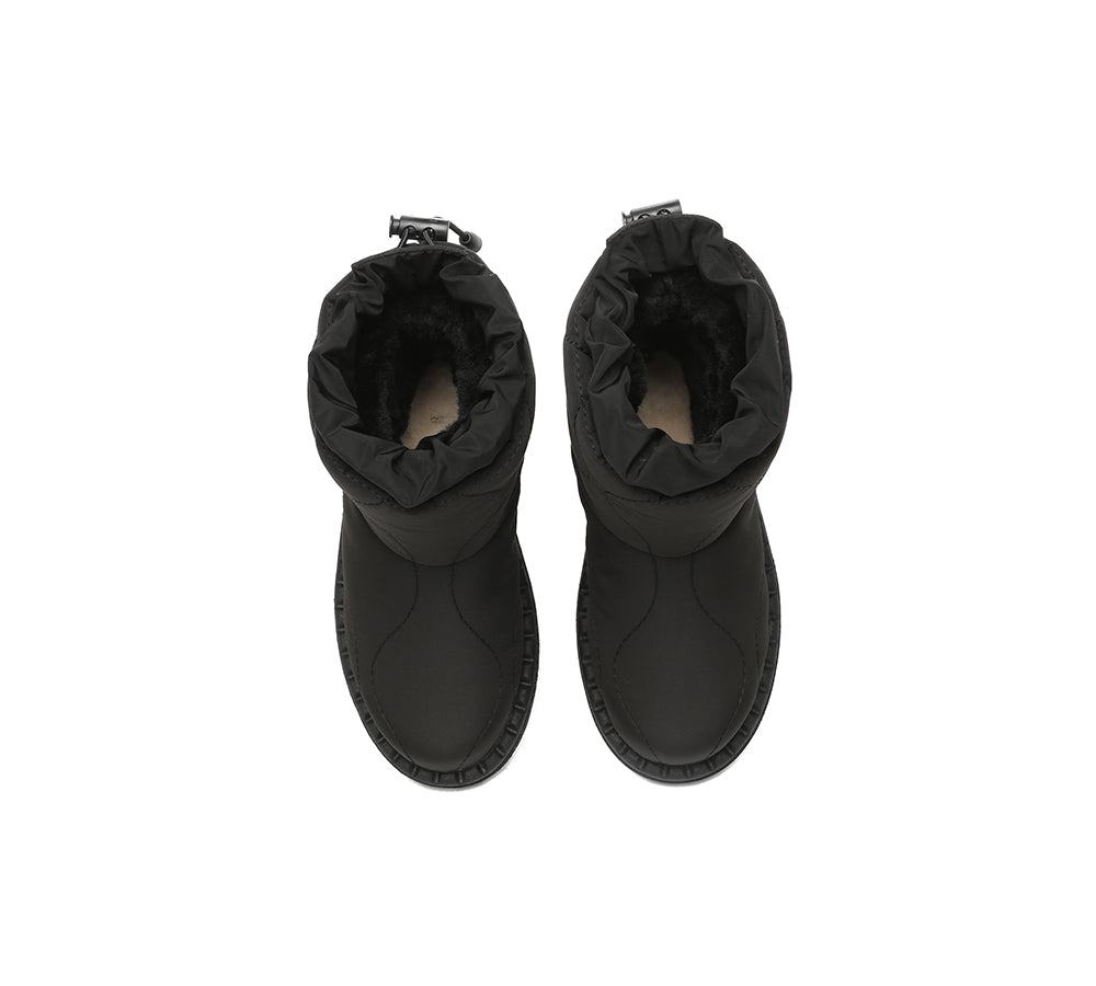 EVERAU® UGG Boots Kids Sheepskin Wool Waterproof Drawstring Sonita - UGG EXPRESS