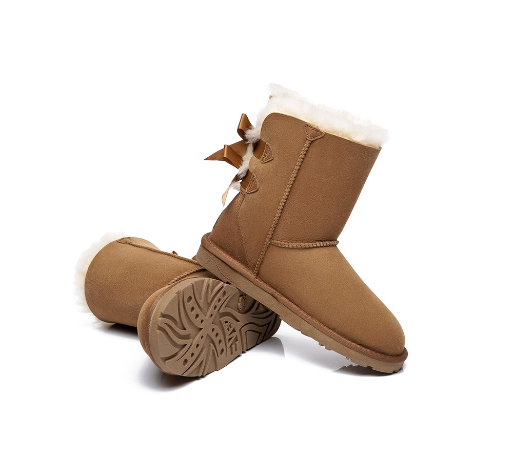 EVERAU® UGG Boots Women Short Back Bow EVERAU
