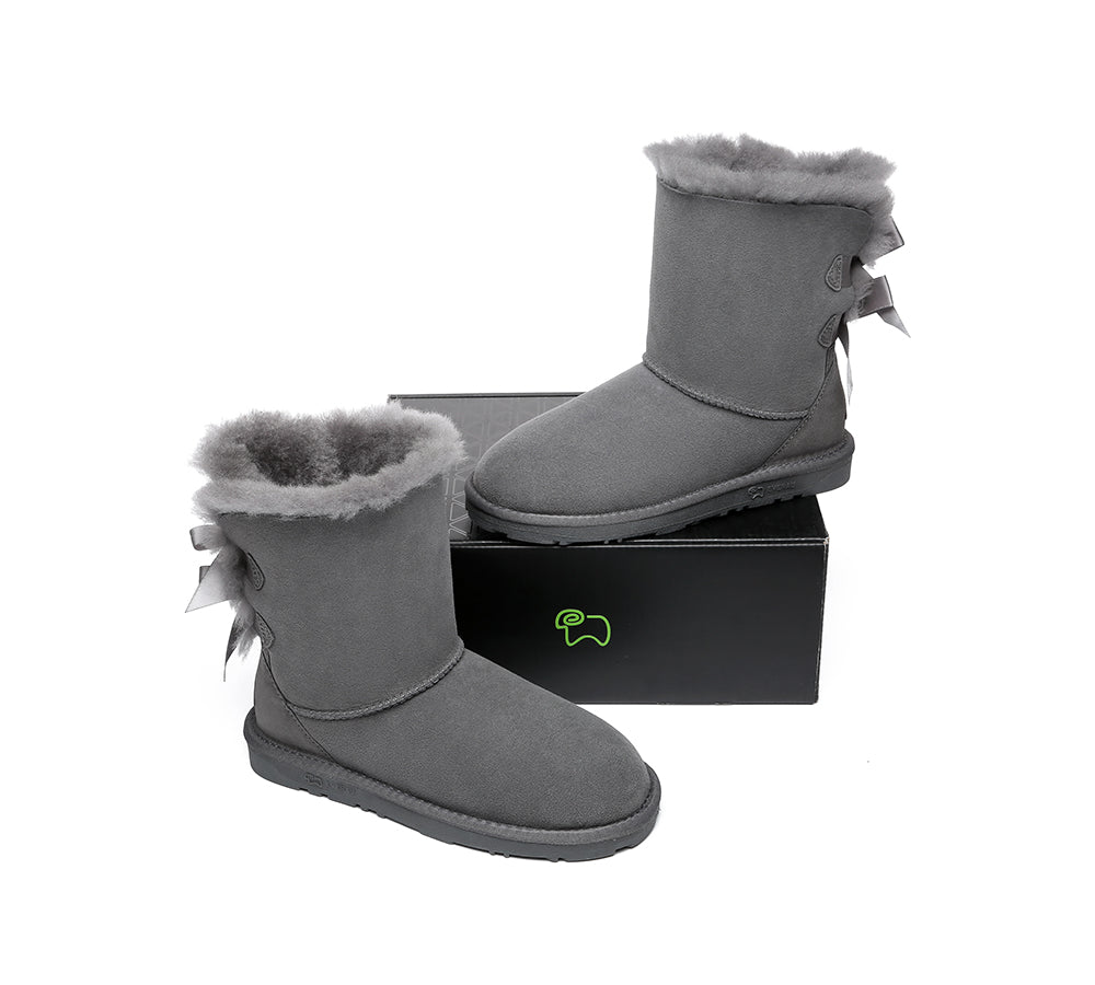 EVERAU® UGG Boots Women Short Back Bow EVERAU