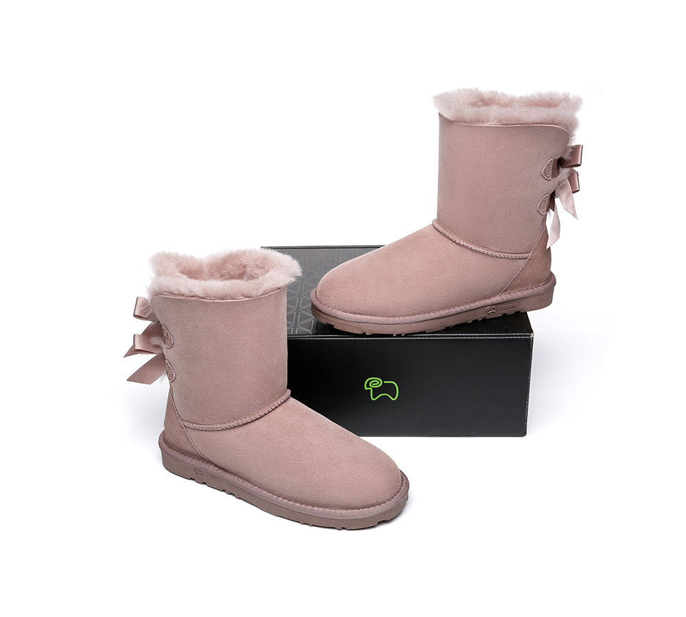 EVERAU® UGG Boots Women Short Back Bow EVERAU
