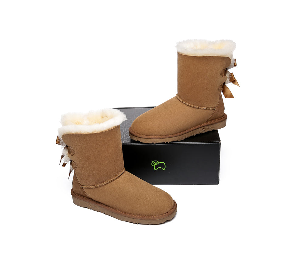 EVERAU® UGG Boots Women Short Back Bow EVERAU