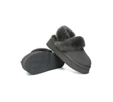 AUSTRALIAN SHEPHERD® UGG Slippers Women Removable Wool Strap Slingback Platform Suzie