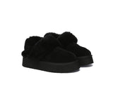 AUSTRALIAN SHEPHERD® UGG Slippers Women Removable Wool Strap Slingback Platform Suzie