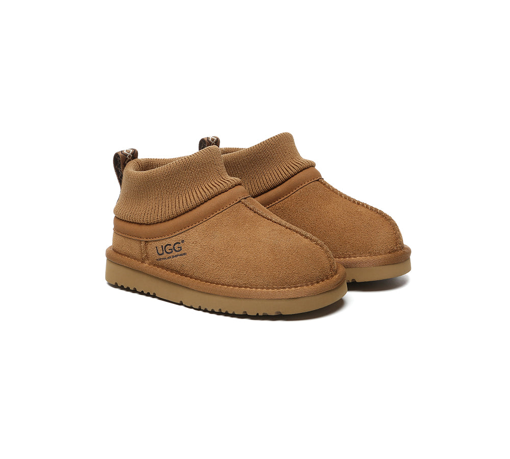AUSTRALIAN SHEPHERD® UGG Slippers Kids Sheepskin Wool Stretchy Ankle Margaret UGG AUSTRALIAN SHEPHERD