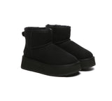 EVERAU® UGG Boots Sheepskin Wool Ankle Platform Thick Bottom Mini Classic