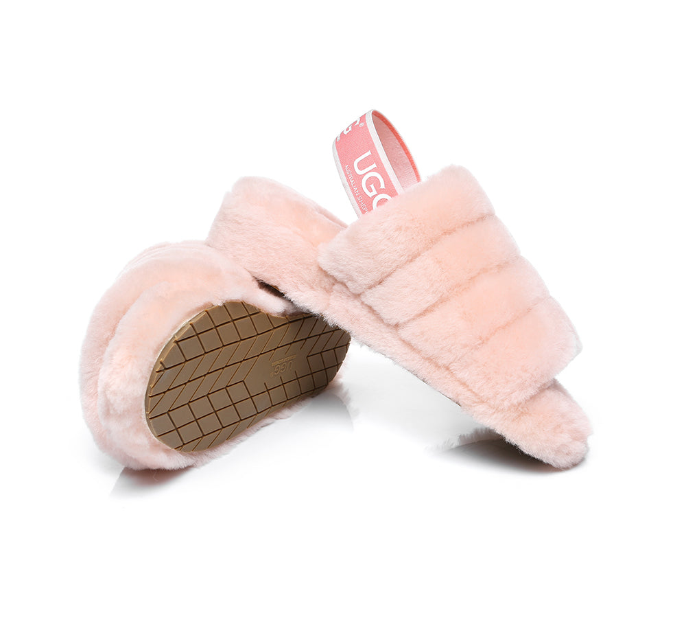 AUSTRALIAN SHEPHERD® UGG Women Fluffy Slides Puffy UGG AUSTRALIAN SHEPHERD