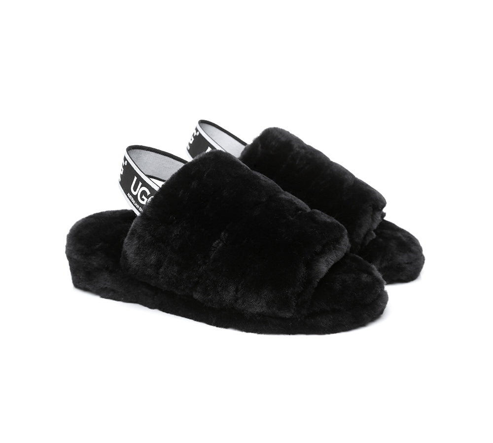 AUSTRALIAN SHEPHERD® UGG Women Fluffy Slides Puffy UGG AUSTRALIAN SHEPHERD