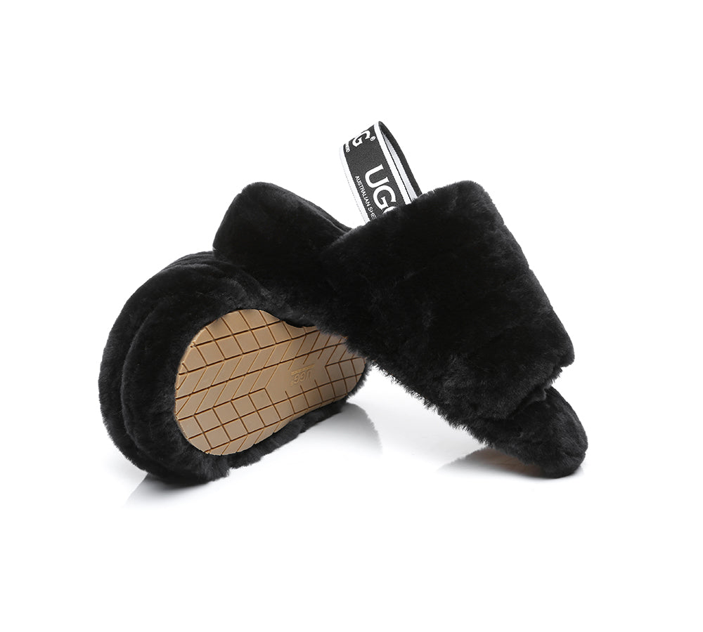 AUSTRALIAN SHEPHERD® UGG Women Fluffy Slides Puffy UGG AUSTRALIAN SHEPHERD