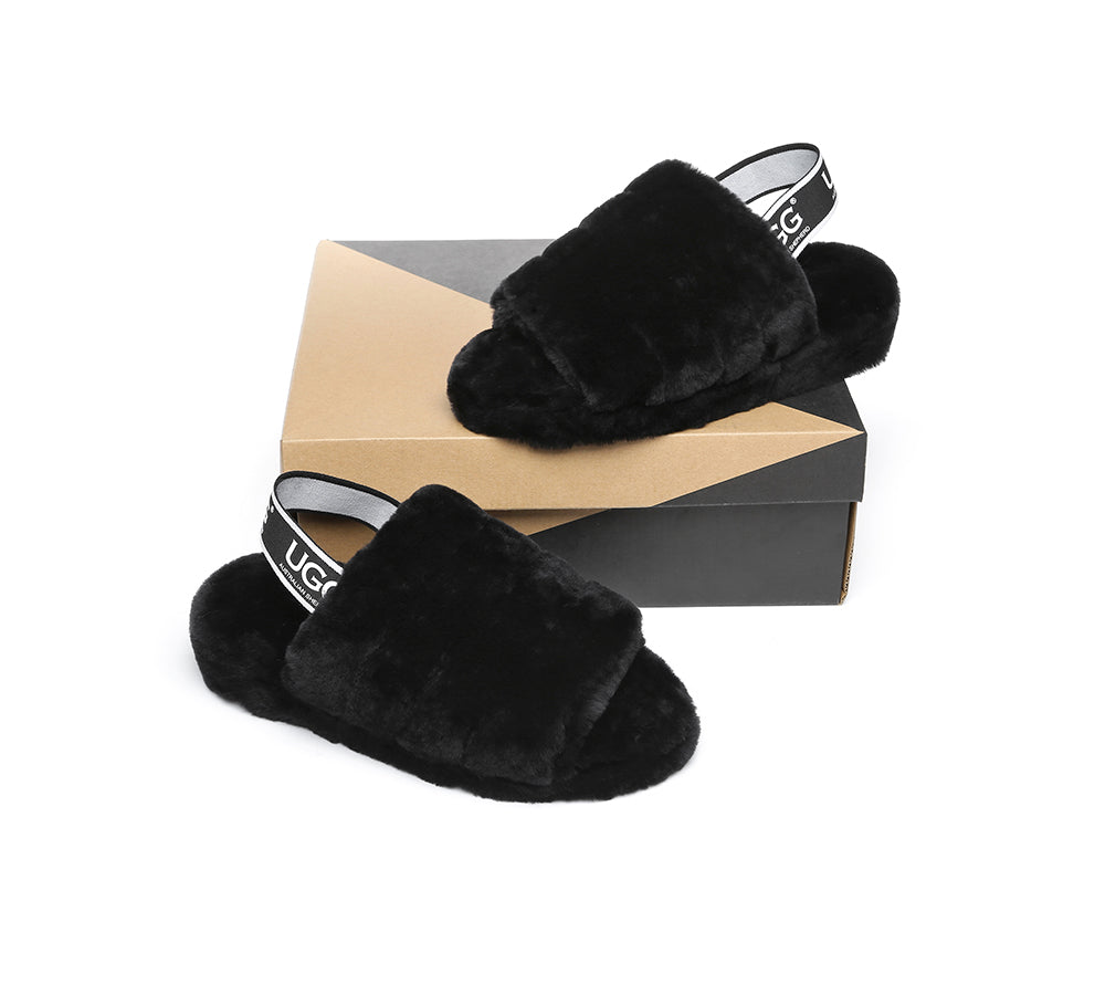 AUSTRALIAN SHEPHERD® UGG Women Fluffy Slides Puffy UGG AUSTRALIAN SHEPHERD