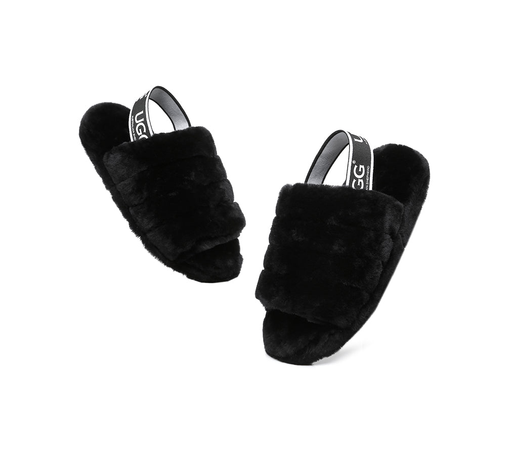 AUSTRALIAN SHEPHERD® UGG Women Fluffy Slides Puffy UGG AUSTRALIAN SHEPHERD