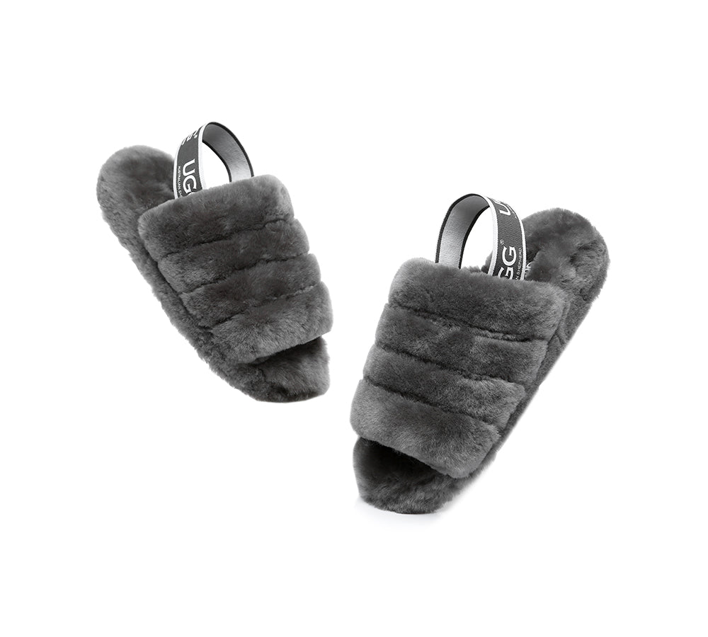 AUSTRALIAN SHEPHERD® UGG Women Fluffy Slides Puffy UGG AUSTRALIAN SHEPHERD